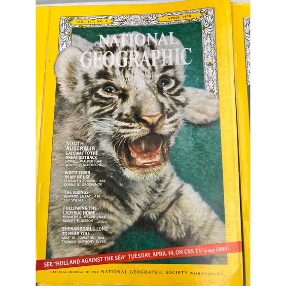National Geographic 1970 February, March, April, May and June w/ Supplements - Picture 3 of 5